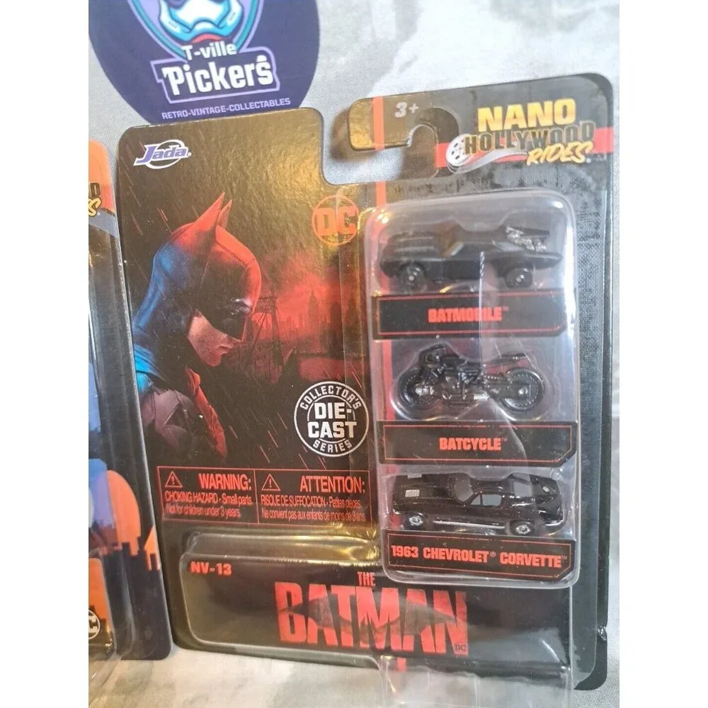 Lot‎ Of (2) JADA New Batman & 1966 TV Batman Hollywood Nano Diecast 3 Pcs Sets